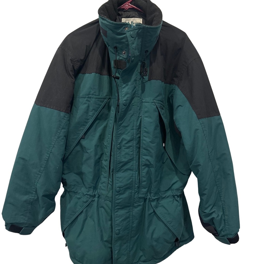 L.L. Bean Men's Green and Black Ski Jacket